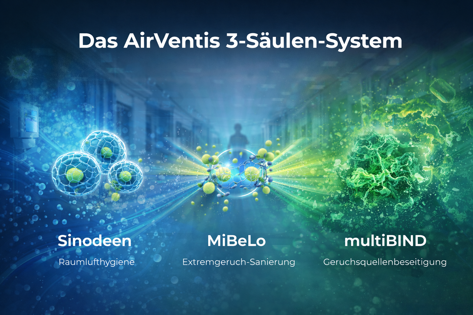 Das AIRVENTIS 3-Säulen-System: Sinodeen, MiBeLo, multiBIND